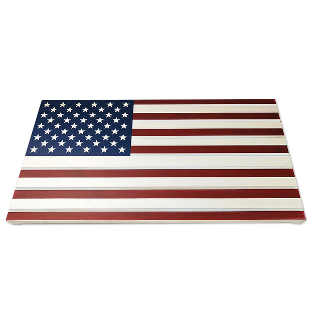 Thin Blue Line/ Stars and Stripes Engraving Challenge Coin Display