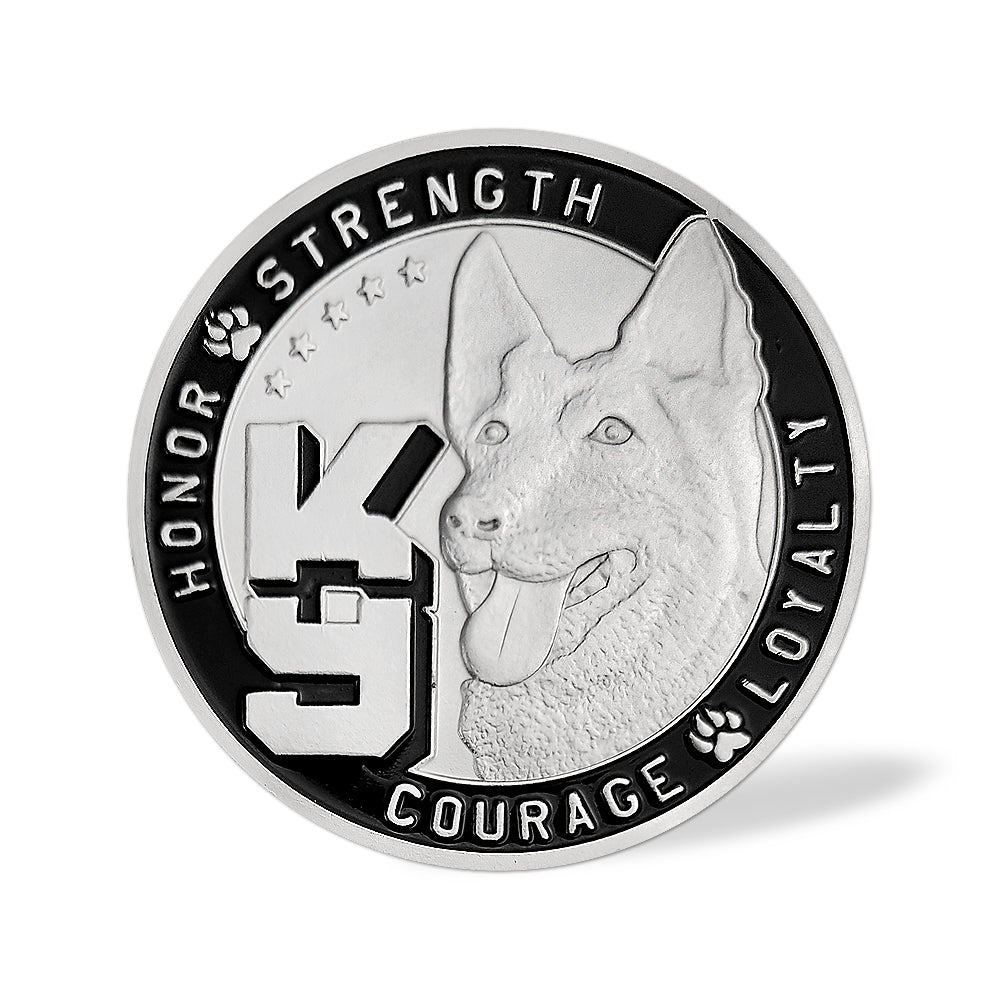 K9 Police Dog Law Enforcement Challenge Coin