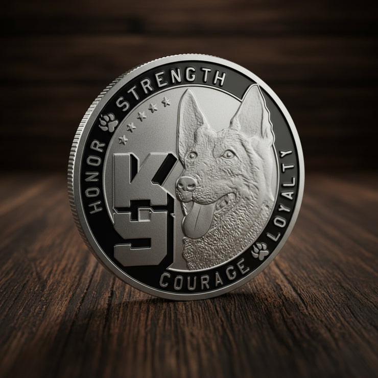 K9 Police Dog Law Enforcement Challenge Coin