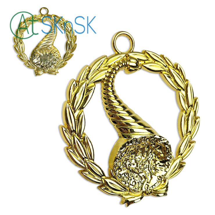Masonic Senior Stewards Gold Jewel Pendant the Left Harvest Basket