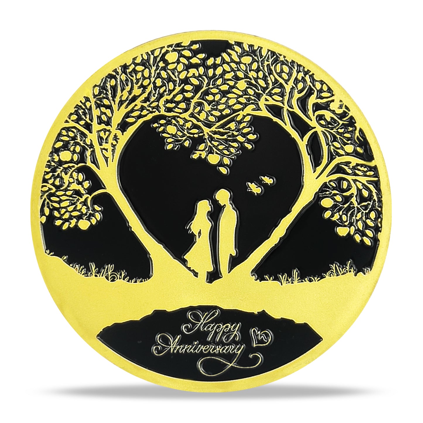 Love Tree-Shaped Wedding Commemorative Coin Anniversary Gift