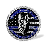 US Working Dog’s Oath The Thin Blue Line Police Challenge Coin