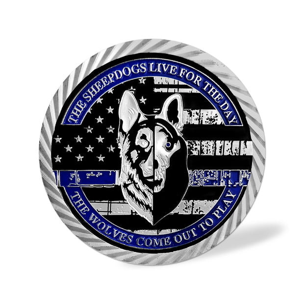 US Working Dog’s Oath The Thin Blue Line Police Challenge Coin