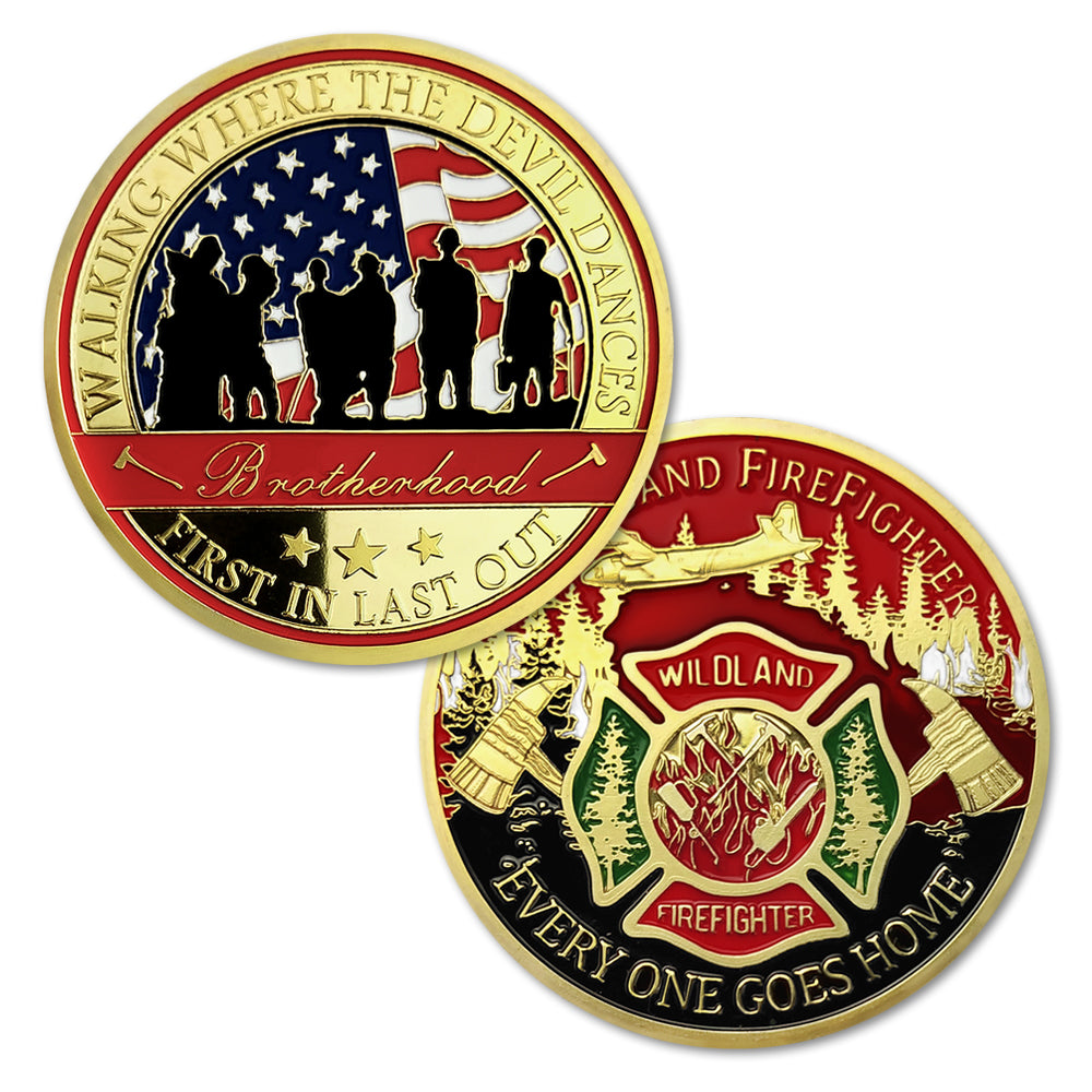 US Wild Land Firefighter Brotherhood Challenge Coin