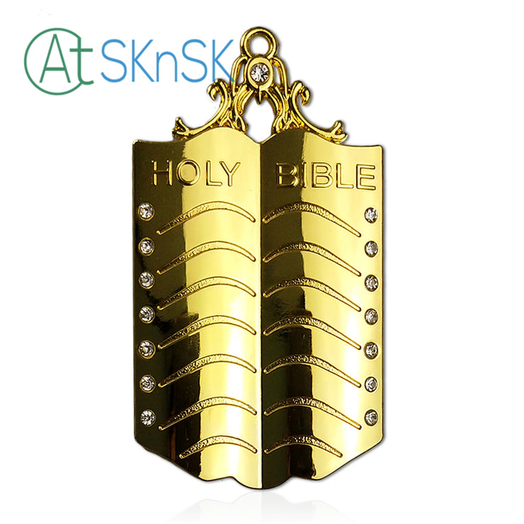 Masonic Chaplain Gold Jewel Pendant the Holy Bible