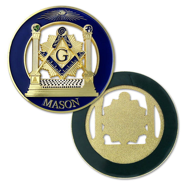 Mason Double Columns Round Auto Car Emblem