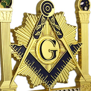 Mason Double Columns Square Auto Car Emblem