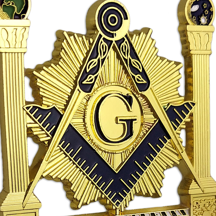 Mason Double Columns Square Auto Car Emblem