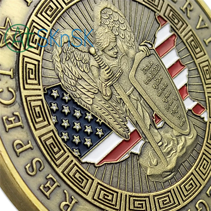 Police Armor of God Motto Challenge Coin