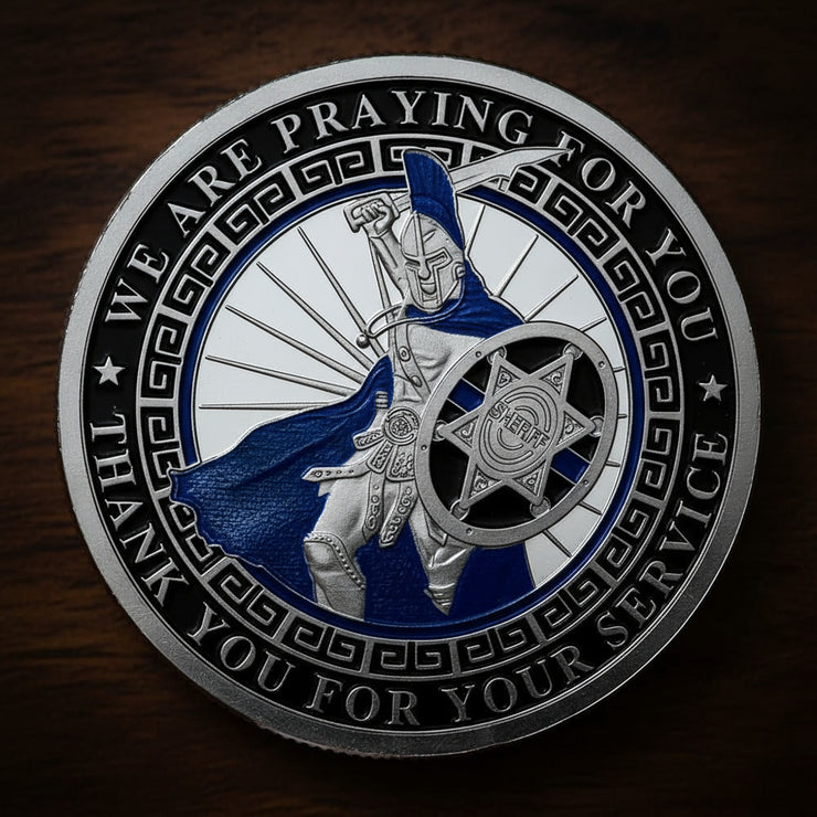 Deputy Sheriff's Prayer Spartan Warrior Police Challenge Coin
