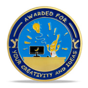 Encouragement Challenge Coin-Employee Appreciation Gifts Inspirational Thank You Coin for Students and Cowokers-Light Bulb