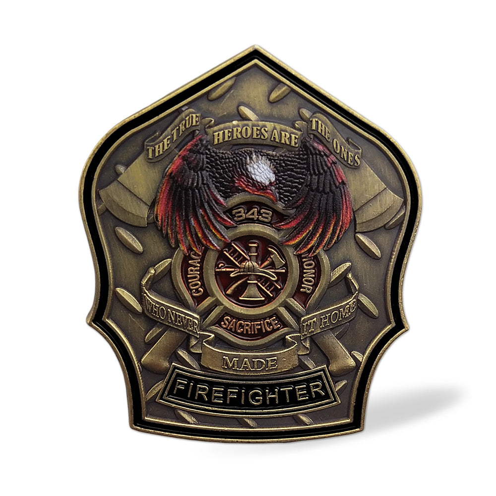 Firefighter Prayer 911 Fallen Hero Challenge Coin