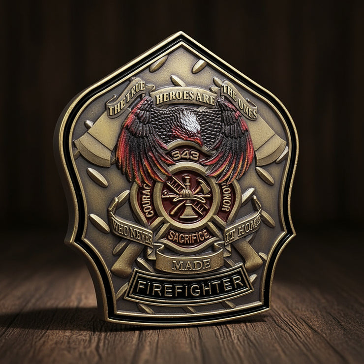 Firefighter Prayer 911 Fallen Hero Challenge Coin