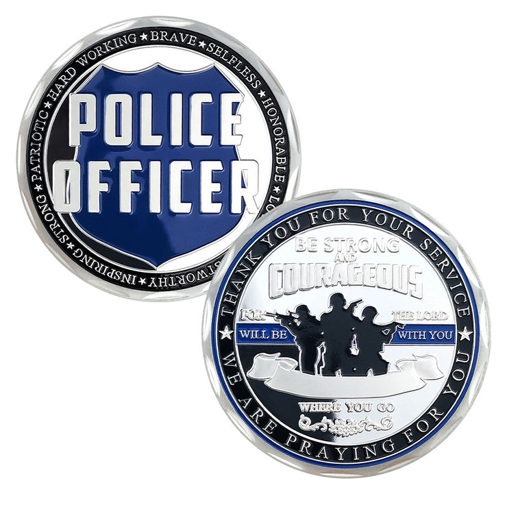 Police Officer Squad Challenge Coin Law Enforcement Shield Badge Collectible Medallion
