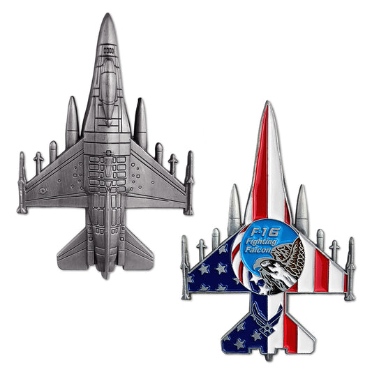 United States Air Force F16 Fighting Falcon Model Challenge Coin