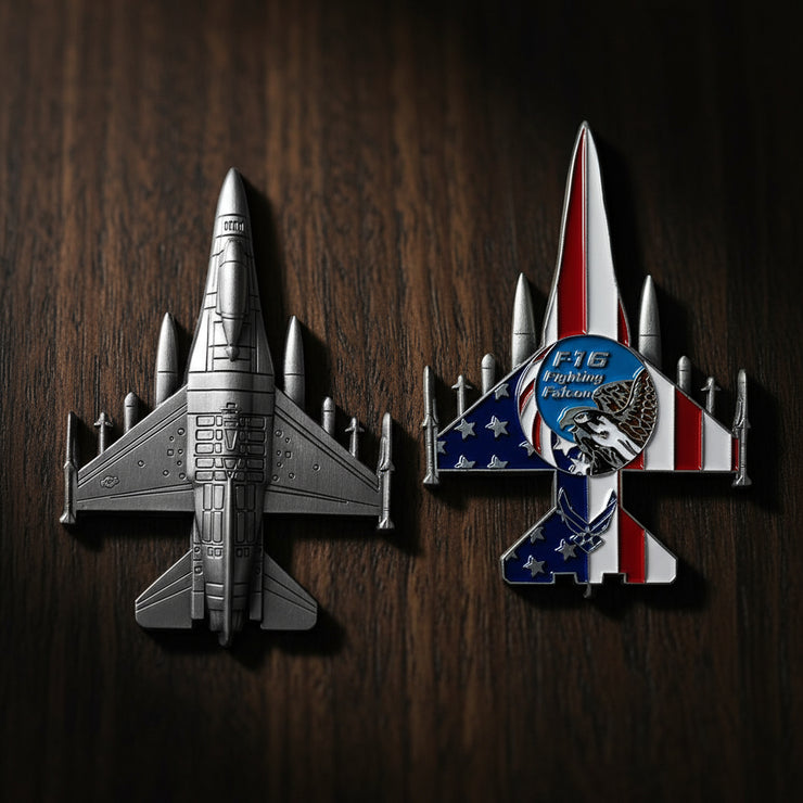 United States Air Force F16 Fighting Falcon Model Challenge Coin