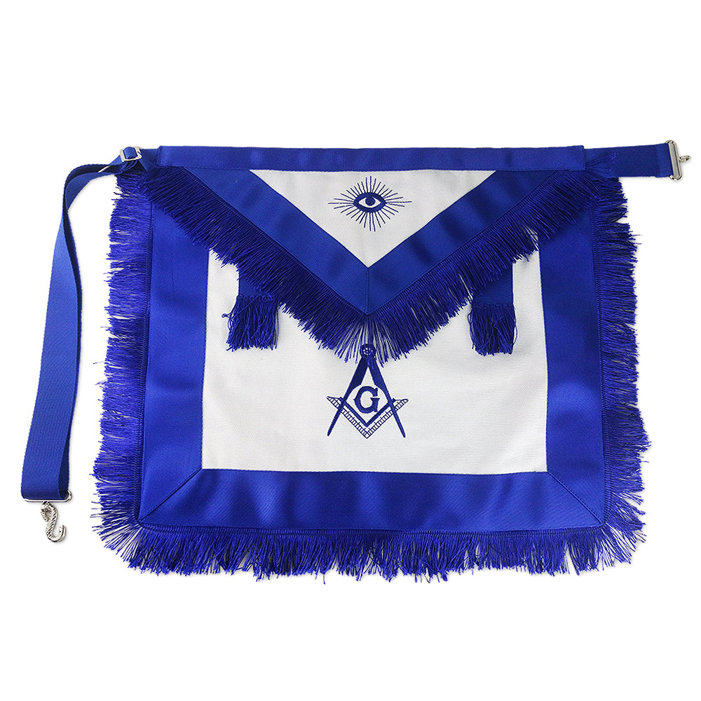 Masonic Blue Lodge Master Mason Apron w/ Fringe