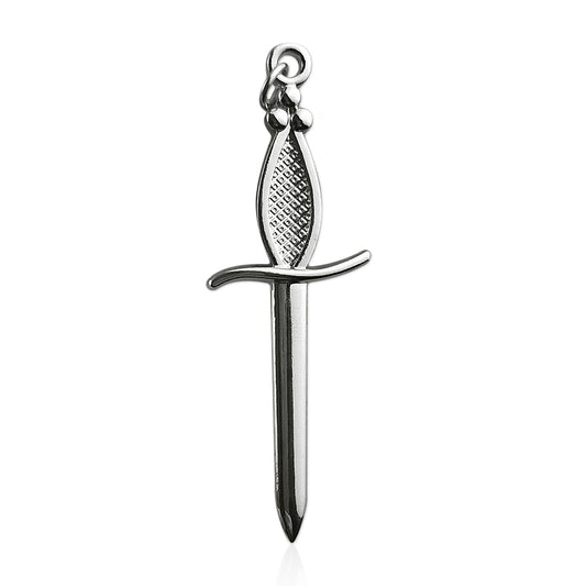 Masonic the Long Sword Tyler Sliver Jewel Pendant