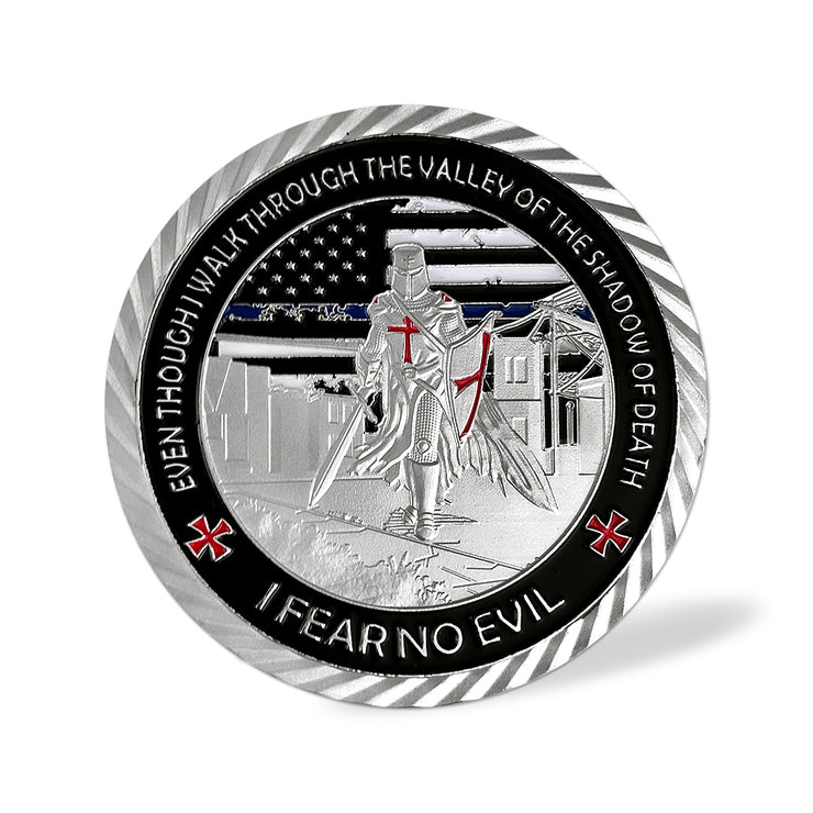 Police Justice Warrior Blue Lives Matter Challenge Coin
