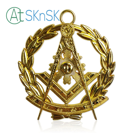 Masonic Past Master Gold Jewel Pendant the Square & Compass Symbol