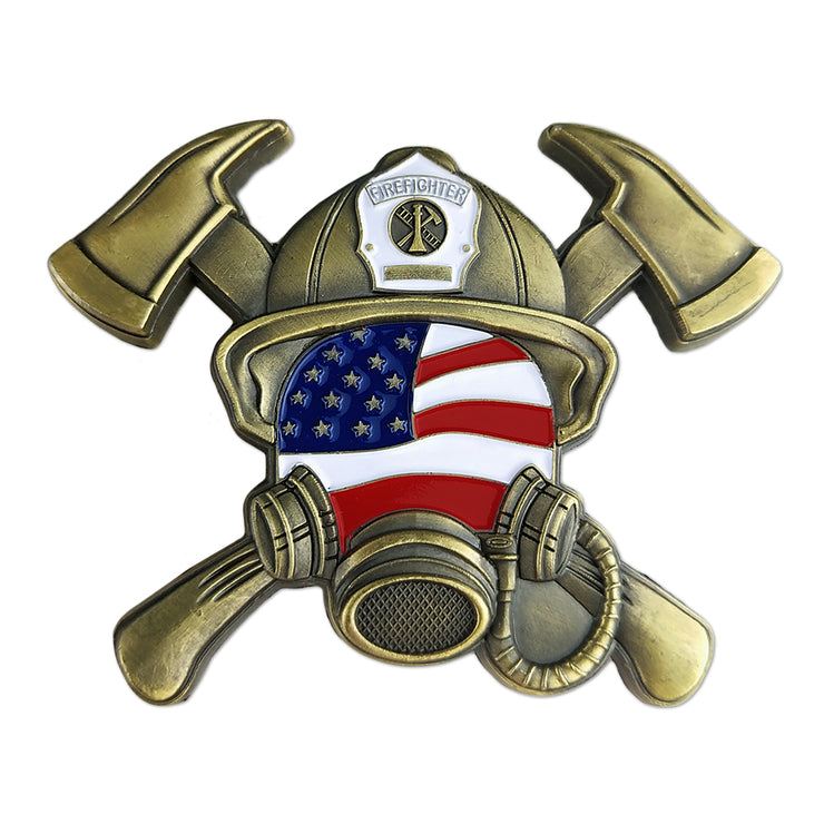 US Gas Mask Firefighter’s Prayer Challenge Coin