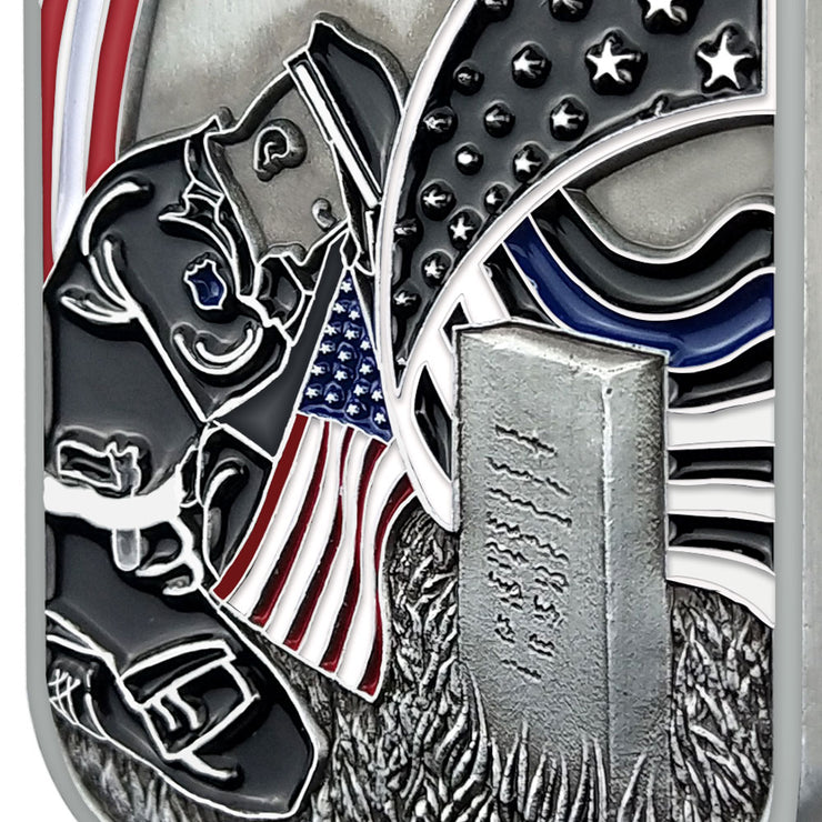 Police Commmorative Prayer Dog Tag Featured Challenge Coin Blue Lives Matter
