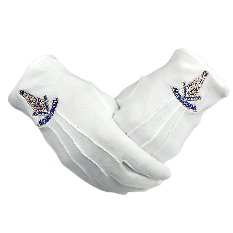 Masonic Past Master White Gloves