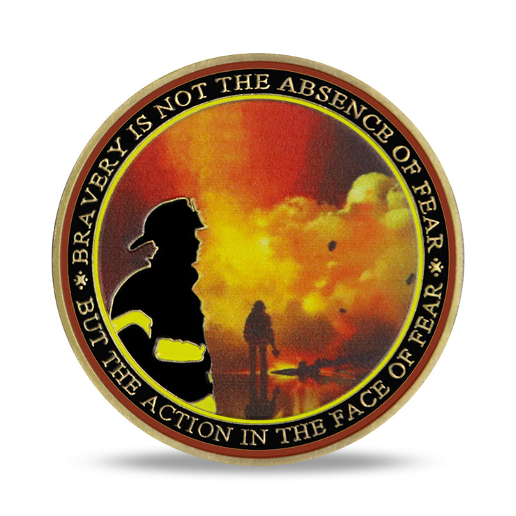 Firefighter Prayer Challenge Coin Isaiah 43:2 Firemans Honor Collectible Coin