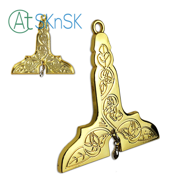 Masonic Senior Warden Gold Jewel Pendant the Level