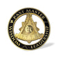 Masonic Past Master Round Black Car Auto Emblem
