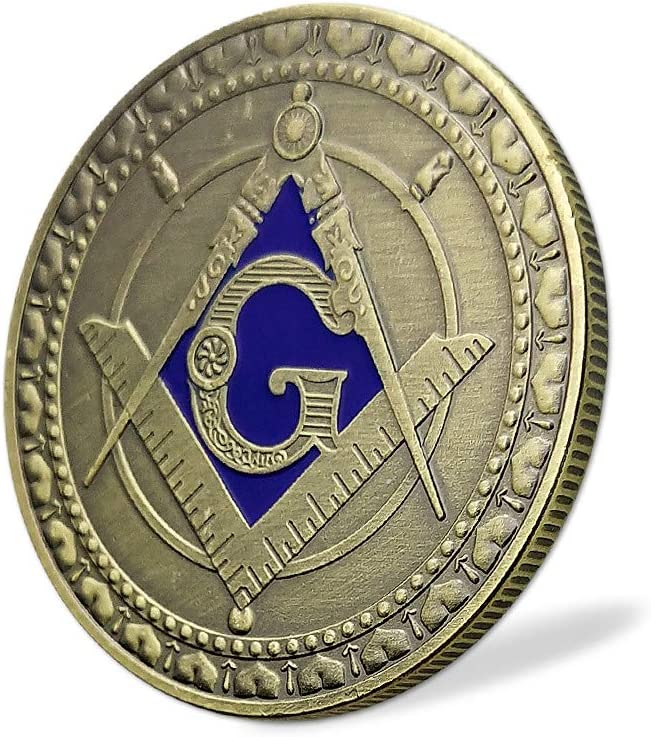 Masonic Challenge Coin With Guardian Angel Master Freemason Member Gift