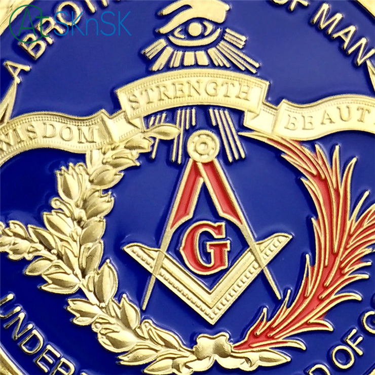 brotherhood of freemasonry's challenge coin