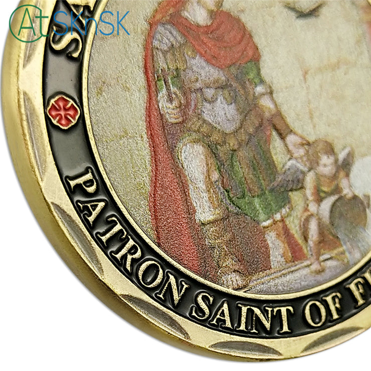 US Firefighter St Florian Challenge Coin