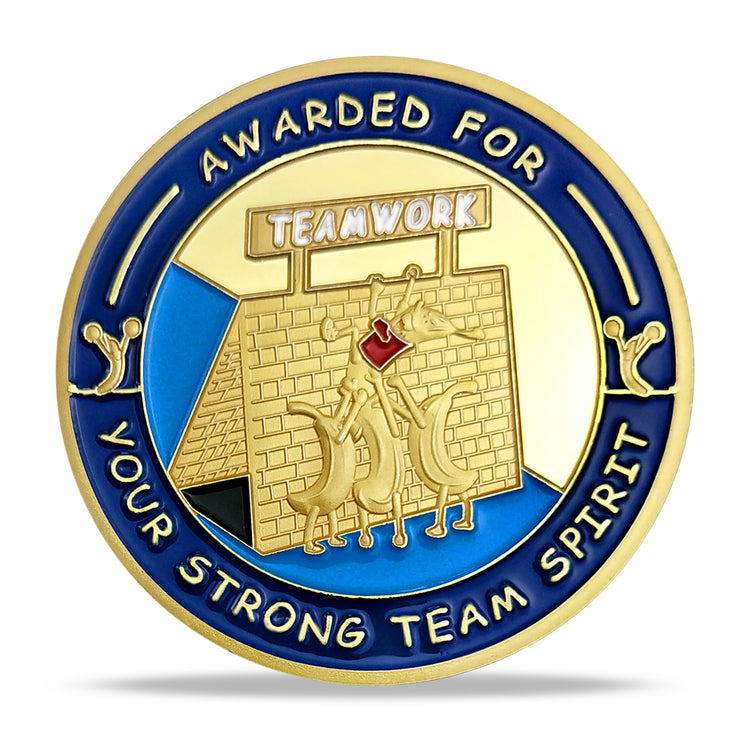 Encouragement Challenge Coin-Employee Appreciation Gifts Inspirational Thank You Coin for Students and Cowokers-Team Work