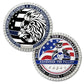 LEO Challenge Coin Blue Lives Matter Remember the Fallen Police Silver Medallion