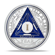 Sobriety Chip AA Coin Medal Chip Medal Restoration Anniversary Token (1-6 Years)