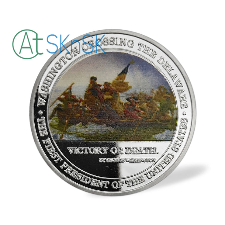 George Washington Crossing Delaware River Challenge Coin