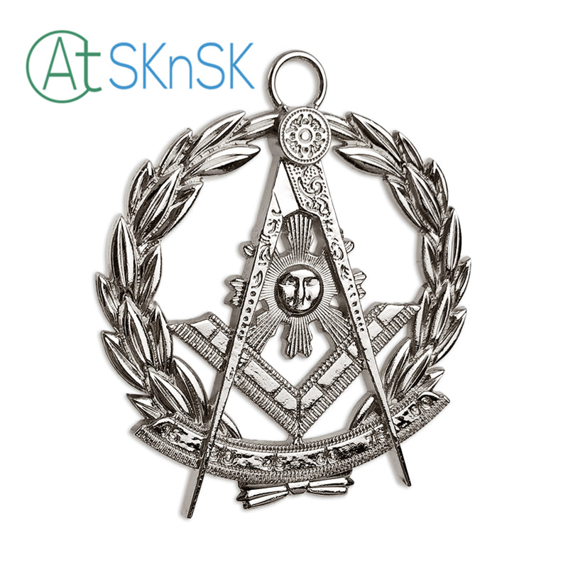Masonic Past Master Sliver Jewel Pendant the Square & Compass Symbol