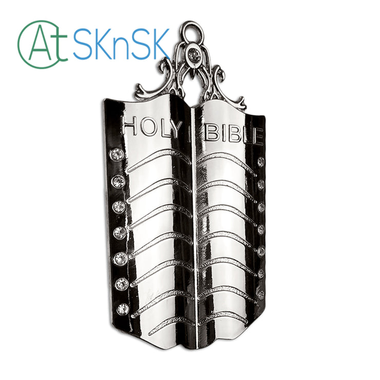 Masonic Chaplain Silver Jewel Pendant the Holy Bible