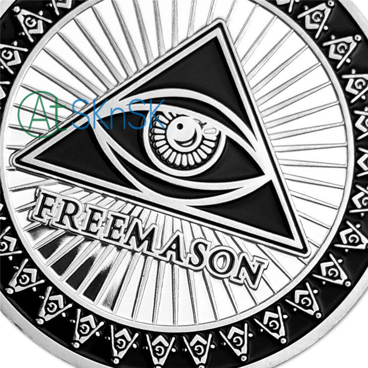 All-Seeing Eye Of Freemasonry's Challenge Coin