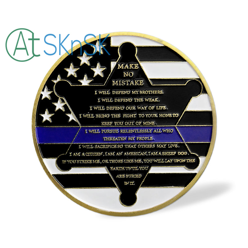Police Armor of God Motto Challenge Coin
