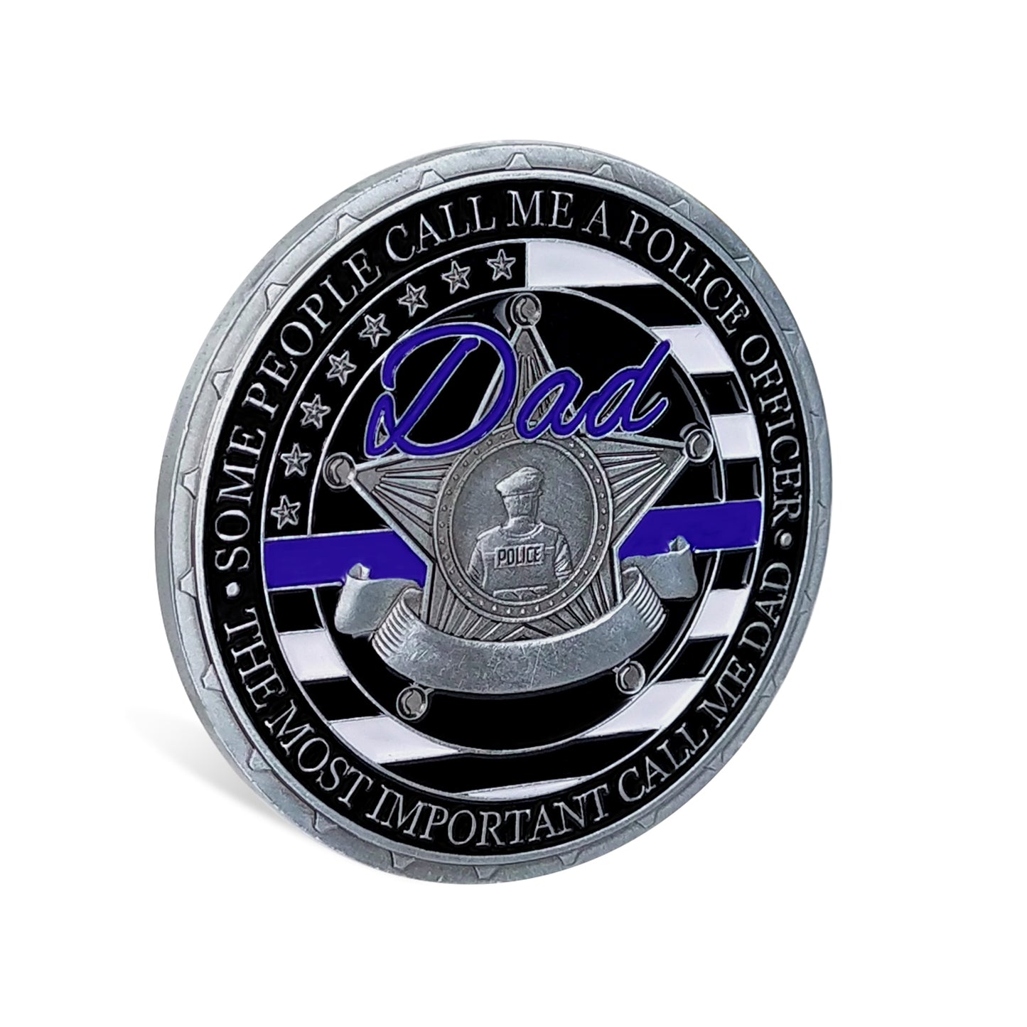 Police Officer Family Challenge Coin Honor Dad Father Respect Collectible Gift Coin