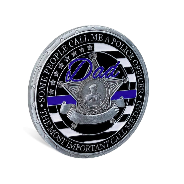 Police Officer Family Challenge Coin Honor Dad Father Respect Collectible Gift Coin