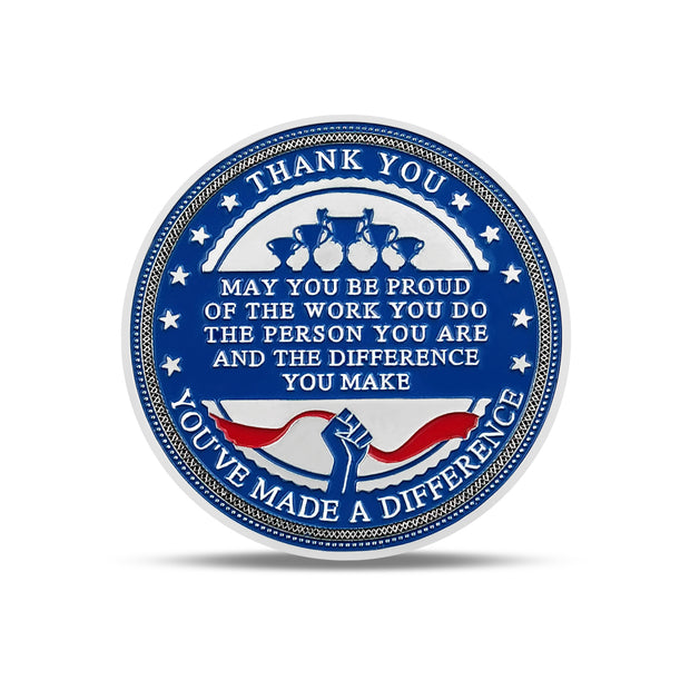Encouragement Challenge Coin-Employee Appreciation Gifts Inspirational Thank You Coin for Students and Cowokers-Team Spirit