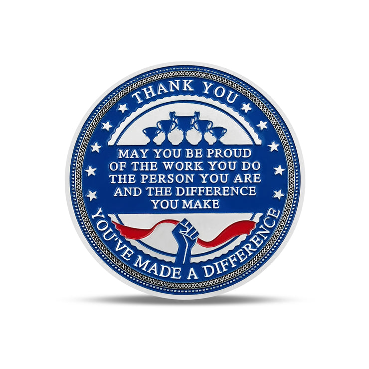 Encouragement Challenge Coin-Employee Appreciation Gifts Inspirational Thank You Coin for Students and Cowokers-Team Spirit