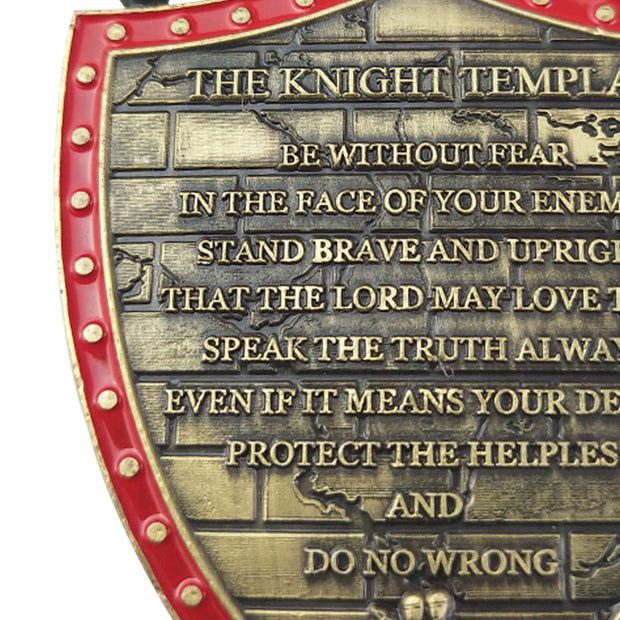 Knights Templar Double Sword Challenge Coin