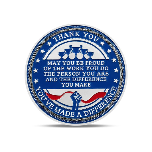 Encouragement Challenge Coin-Employee Appreciation Gifts Inspirational Thank You Coin for Students and Cowokers-Going Above and Beyond
