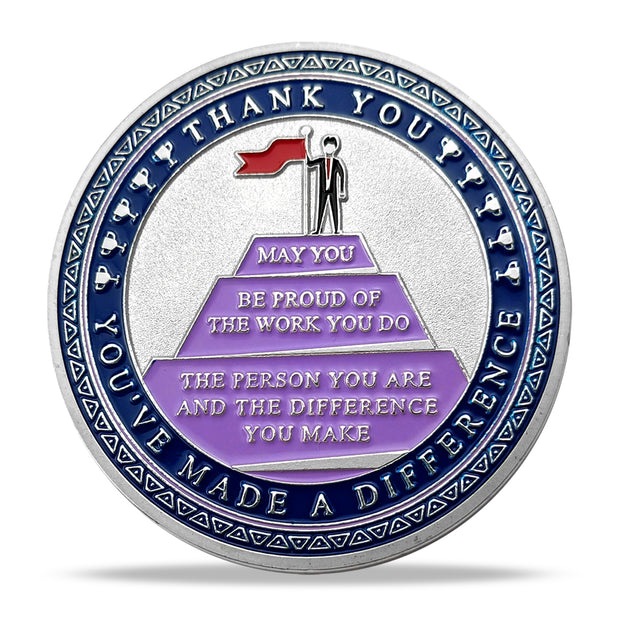 Encouragement Challenge Coin-employee Appreciation Gifts Inspirational Thank You Coin for Students and Cowokers-the Red Arrow Breaks the Wall