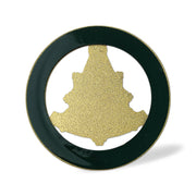 Masonic Past Master Round Black Car Auto Emblem