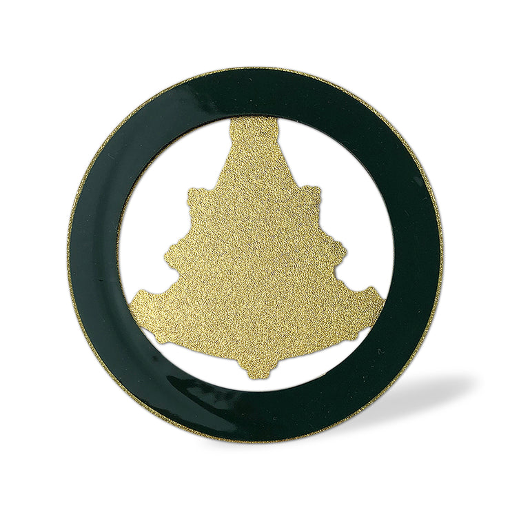 Masonic Past Master Round Black Car Auto Emblem